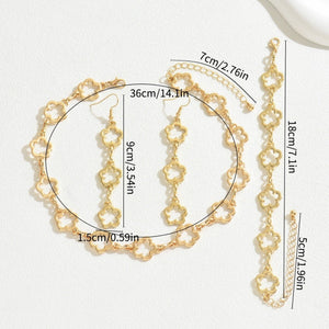 Women's Bracelet Jewelry Suit Plum Blossom Design - Zambeel