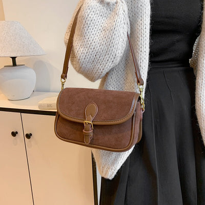 Women's British Style Vintage Saddle Bag Temperament Wild - Zambeel