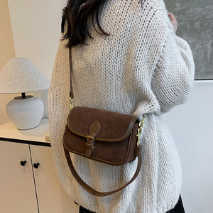 Women's British Style Vintage Saddle Bag Temperament Wild - Zambeel