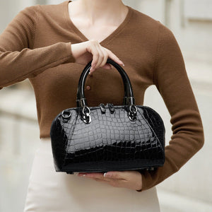 Women's Fashion All - matching Cowhide Messenger Bag - Zambeel