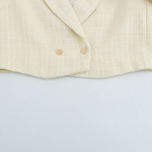 Women's Fashion Design Short Tweed Blazer - Zambeel