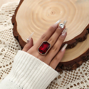 Women's Fashion Personality Ring, Creative Minimalist Square Ring, Suitable For Daily Wear, Gifting & Vacation - Zambeel