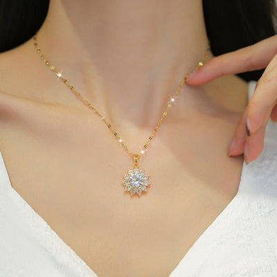 Women's Fashion Personality Sunflower Necklace - Zambeel