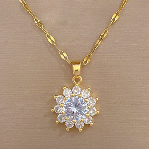 Women's Fashion Personality Sunflower Necklace - Zambeel