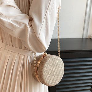 Women's Fashion Rhinestone - encrusted Chain Shoulder Messenger Bag - Zambeel