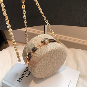 Women's Fashion Rhinestone - encrusted Chain Shoulder Messenger Bag - Zambeel