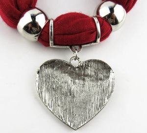 Women's Fashion Simple Heart - Shaped Pendant Scarf - Zambeel