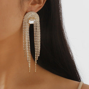 Women's Fashion Temperament Long Fringe Earrings - Zambeel