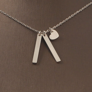 Women's Heart - shaped Long Necklace Simple Heart - shaped - Zambeel