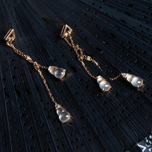 Women's Jewelry Inlaid Imitation Chalcedony Ear Studs Plated S925 Silver Imitation Jade Gourd High Ice Earrings - Zambeel