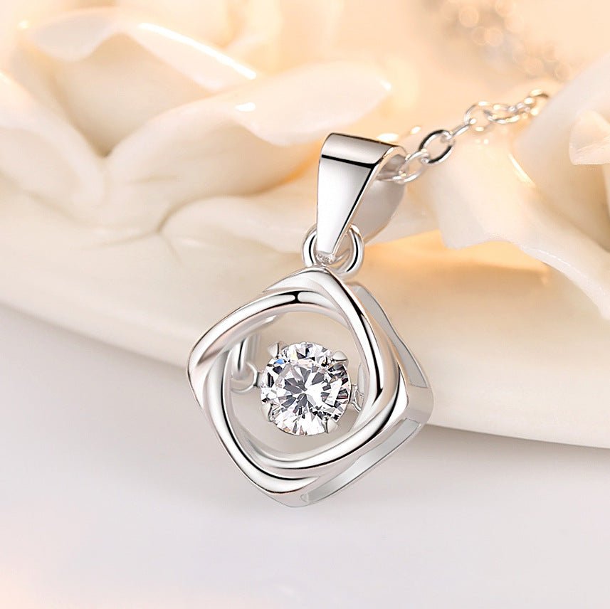 Womens Korean - style Minimalist S925 Sterling Silver Dainty Four - Leaf Clover Necklace - Zambeel