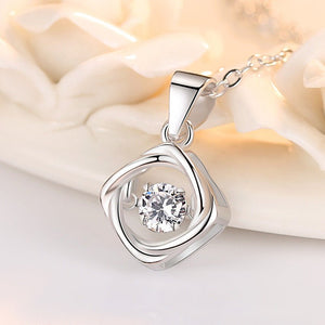 Womens Korean - style Minimalist S925 Sterling Silver Dainty Four - Leaf Clover Necklace - Zambeel