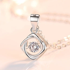 Womens Korean - style Minimalist S925 Sterling Silver Dainty Four - Leaf Clover Necklace - Zambeel