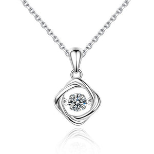 Womens Korean - style Minimalist S925 Sterling Silver Dainty Four - Leaf Clover Necklace - Zambeel