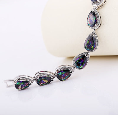 Womens Korean - Style Multicolor Gemstone Bracelet - Zambeel