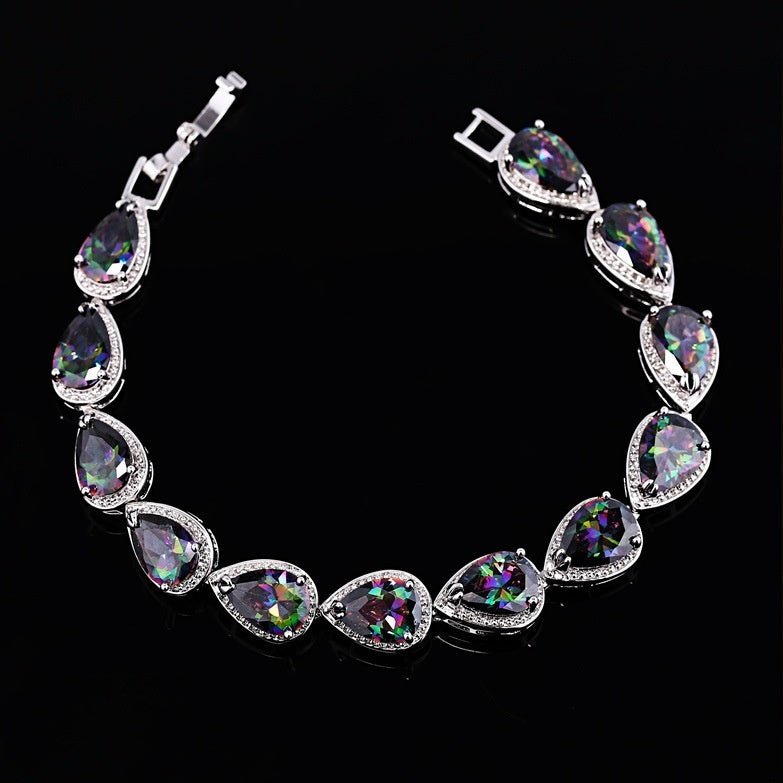 Womens Korean - Style Multicolor Gemstone Bracelet - Zambeel