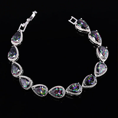 Womens Korean - Style Multicolor Gemstone Bracelet - Zambeel