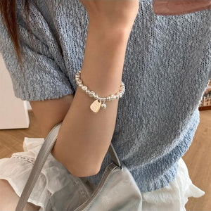 Womens Light - Luxury Irregular Matte Beaded Bracelet - Zambeel