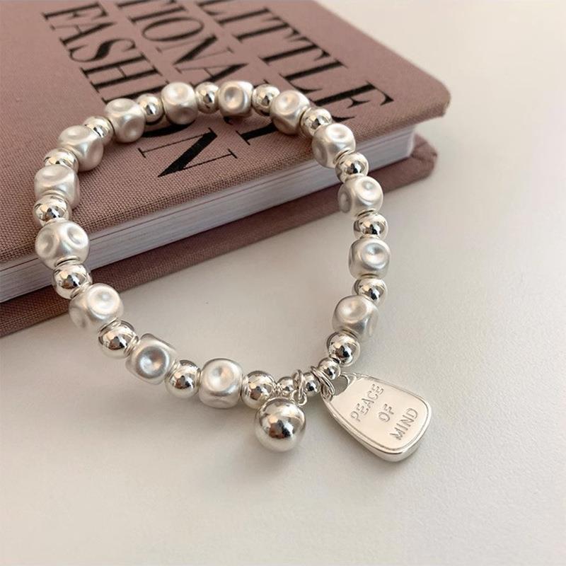 Womens Light - Luxury Irregular Matte Beaded Bracelet - Zambeel