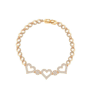 Womens Minimalist Stylish And Elegant Hollowed - out Heart - shaped Bracelet - Zambeel