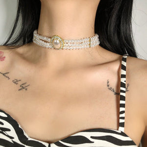 Women's Multi - layer Pearl Decorative Necklace - Zambeel
