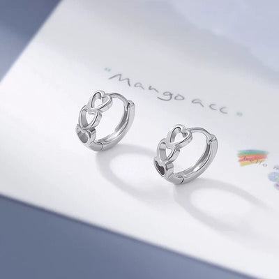 Womens Niche - design Instagram - style Minimalist And Cool - toned Trendy Heart - shaped Hoop Earrings - Zambeel