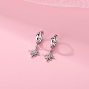 Womens Niche - style Star Stud Earrings With A Hexagram Design - Zambeel