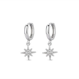 Womens Niche - style Star Stud Earrings With A Hexagram Design - Zambeel