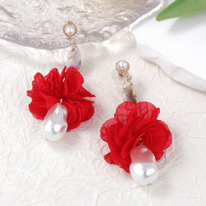 Womens Personalized Fabric Yarn Earrings - Zambeel