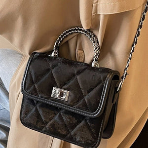 Women's Portable Diamond Chain Messenger Bag - Zambeel