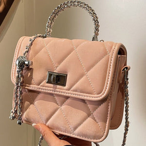 Women's Portable Diamond Chain Messenger Bag - Zambeel