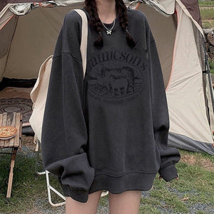 Women's Relaxed - fit Casual Hoodie With A Crew Neck - Zambeel