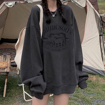 Women's Relaxed - fit Casual Hoodie With A Crew Neck - Zambeel