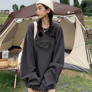Women's Relaxed - fit Casual Hoodie With A Crew Neck - Zambeel