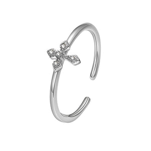 Womens Simple And Stylish Cross Ring - Zambeel
