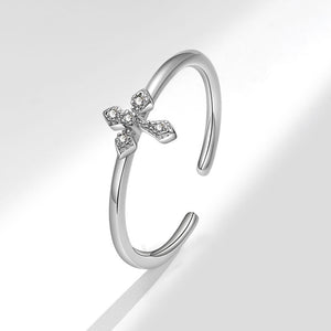 Womens Simple And Stylish Cross Ring - Zambeel