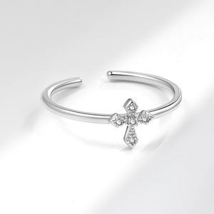 Womens Simple And Stylish Cross Ring - Zambeel