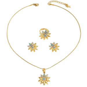 Women's Simple Fashion Diamond Necklace Suit - Zambeel