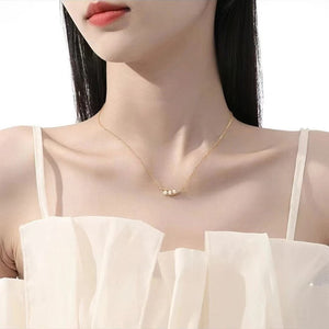 Women's Single - row Pearl Necklace Light Luxury Minority Refined Stylish And Versatile - Zambeel