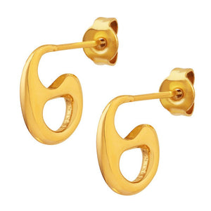 Women's Special - interest Design Metallic Ear Studs Ornament - Zambeel