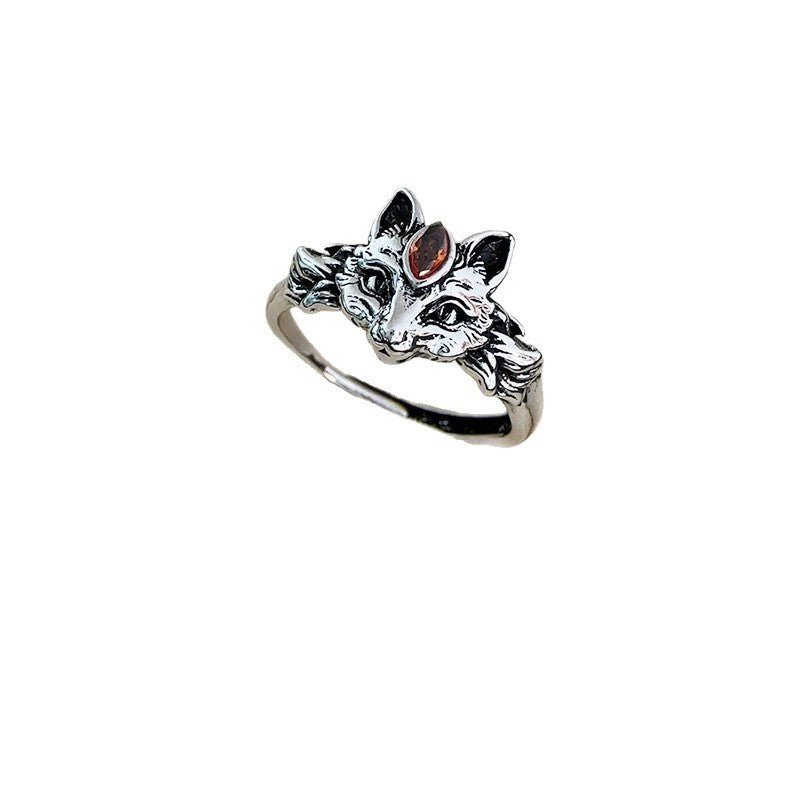 Women's Spirit Fox Ring Exquisite, Fashionable & High - End Minimalist Versatile Band Chic Niche Index Finger Ring - Zambeel