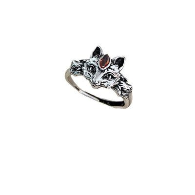 Women's Spirit Fox Ring Exquisite, Fashionable & High - End Minimalist Versatile Band Chic Niche Index Finger Ring - Zambeel