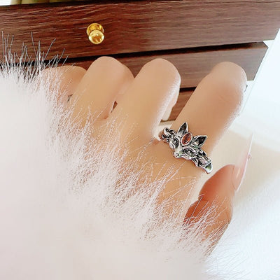 Women's Spirit Fox Ring Exquisite, Fashionable & High - End Minimalist Versatile Band Chic Niche Index Finger Ring - Zambeel