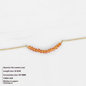 Women's Stainless Steel Gold - plated Short Necklace - Zambeel