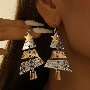 Womens Stylish Christmas Tree Earrings - Zambeel