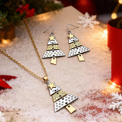 Womens Stylish Christmas Tree Earrings - Zambeel