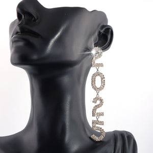 Women's Tassel Full Diamond Rhinestone 2025 Long Pendant Earrings - Zambeel