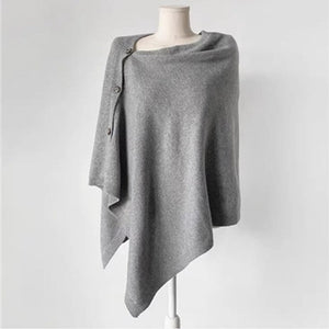 Women's Wool Slant Cape Scarf - Zambeel