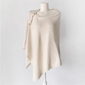 Women's Wool Slant Cape Scarf - Zambeel