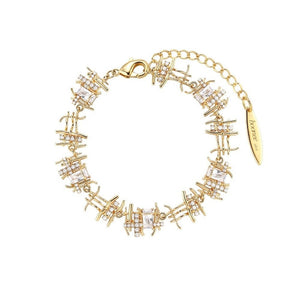 Women's Woven Zircon Bracelet Hollow - out Niche - Zambeel